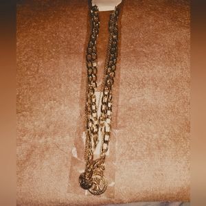 The Queenz Three Tier Gold Toned Necklace